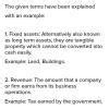 Giving examples, explain each of the following accounting terms : Fixed ...