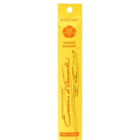 Maroma Encens d'Auroville - Stick Incense - Orange Blossom - 1 Pack of ...