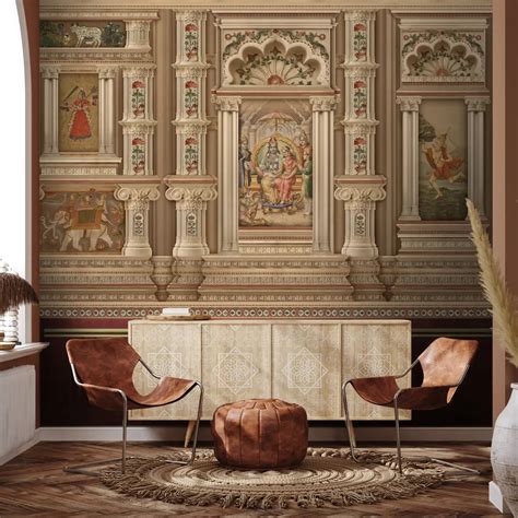 Buy 3D Ram Darbar Wallpaper for Rooms Online on Life n Colors