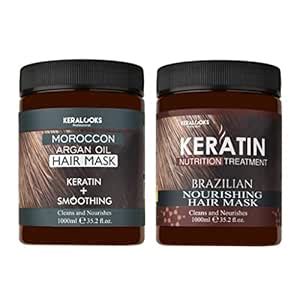 KERALOOKS PROFESSIONAL® Hair Mask Combo Pack | Brazilian Nourishing ...