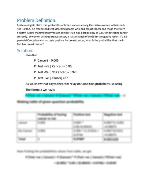 Image result for Bayes Theorem Cancer Example
