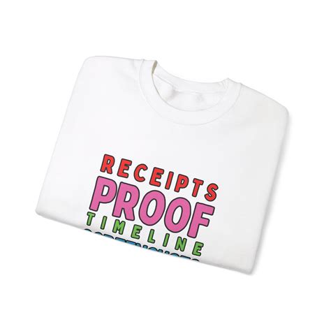 Receipts Proof Timeline Screenshots Sweatshirt Bravo RHOSLC Gift ...