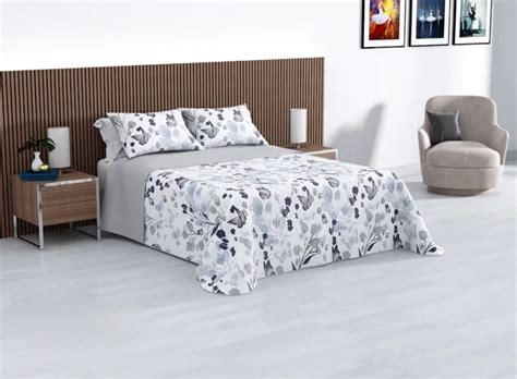 Hogar :: Colcha Bouti reversible Calipso gris - 150