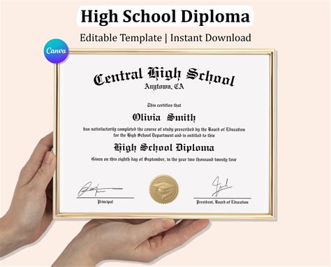 High School Diploma Template Stamp 27 Real & Fake Diploma Templates