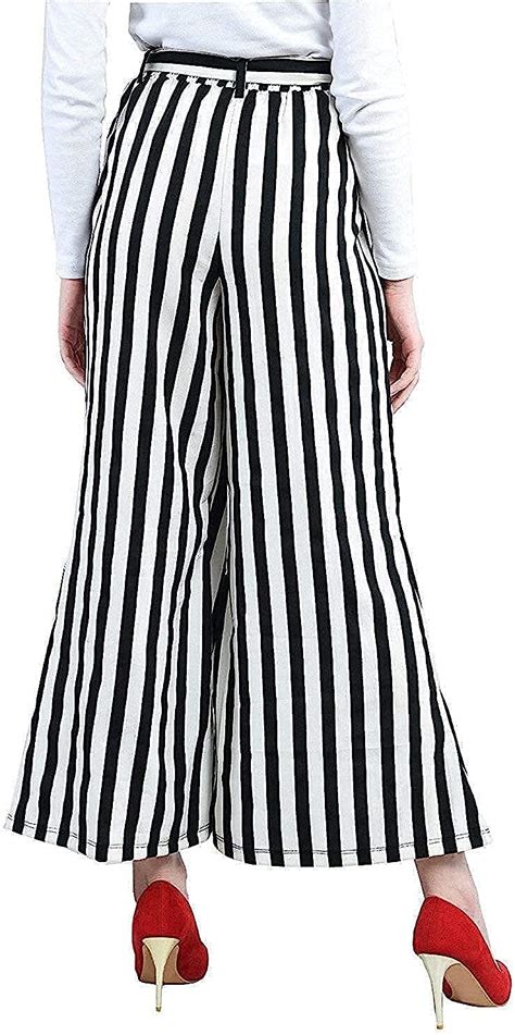 Buy Mourya Saller Women Black Striped Casual Plazoo Pant {Free Size ...