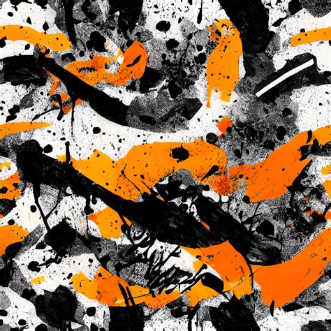 Gráfico Splatter em laranja e preto · Creative Fabrica
