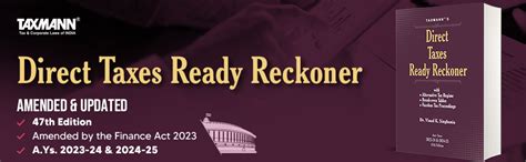 Buy Taxmann's Direct Taxes Ready Reckoner (DTRR) | A.Y. 2023-24 & 2024 ...