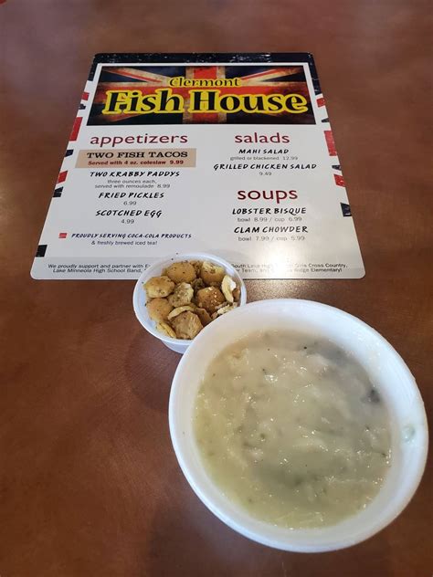 Menu at Clermont Fish House restaurant, Clermont