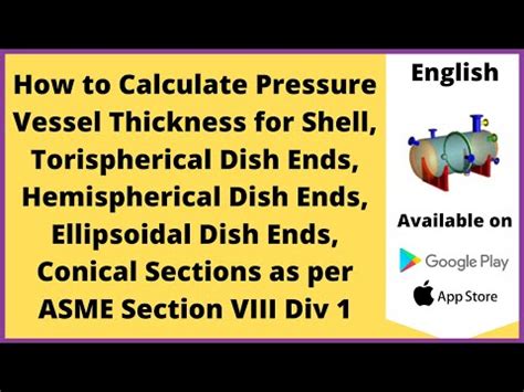 Pressure Vessel Thickness Calculator App Developed By Let'sFab