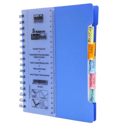 Solo 5 Subject Wiro Notebook - SCOOBOO - Solo