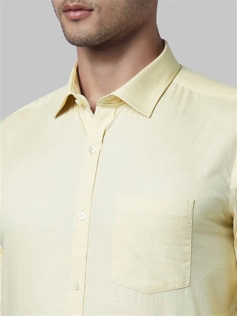 Men Yellow Super Slim Fit Dobby Cotton Shirts – MyRaymond