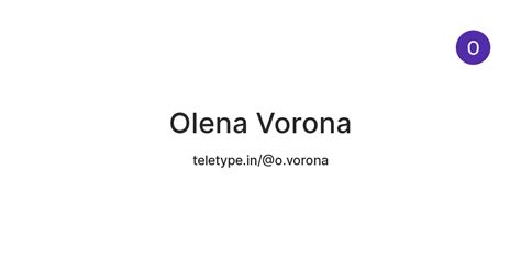 Olena Vorona — Teletype