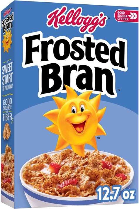 Amazon.com: Kellogg's Frosted Bran Breakfast Cereal, Fiber Cereal ...