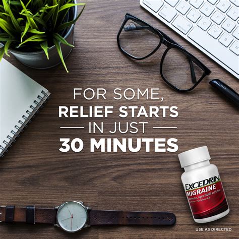 Buy Excedrin Migraine Medicine Caplets for Migraine Headache Relief, 50 ...