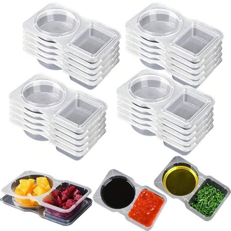 Double Compartment Snack Containers, Reusable Snack Containers With ...