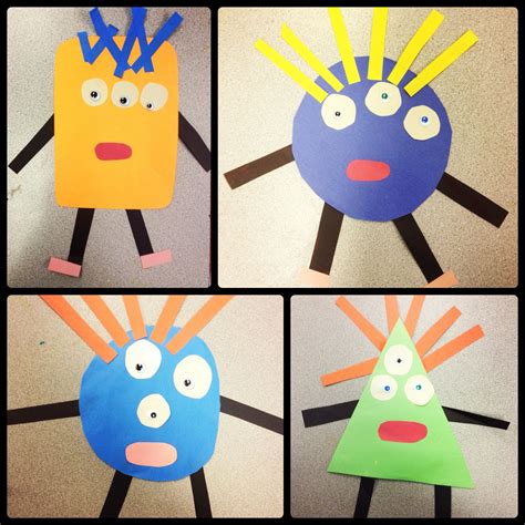 Geometric monsters / art lesson / special education / pre school ...
