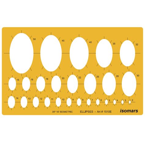 Ellipses Shape Drafting Drawing Template (1510E) – Isomars
