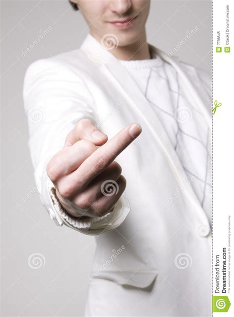 Giving the middle finger stock image. Image of obscenity - 7798645