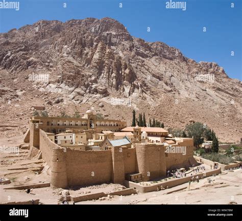 St. Catherine's Monastery, UNESCO World Heritage Site, with shoulder of ...