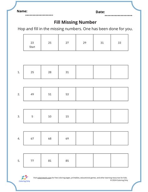 Missing Number Number Line Excel Worksheet 的图像结果