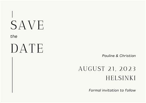 Save The Date Template Business
