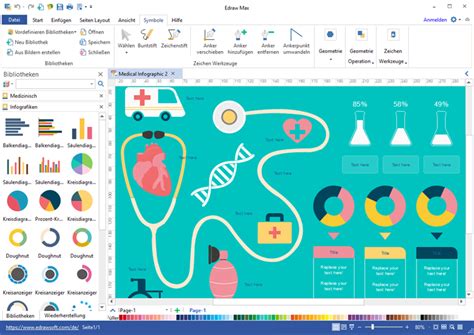 Medizinische Infografiken mit vorgefertigten Elementen erstellen