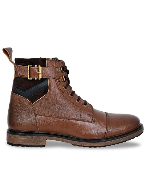 Allen Cooper Men's Genuine Leather Comfortable Boots With Memory Foam ...
