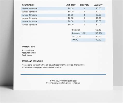 Invoice Sample Word 的图像结果