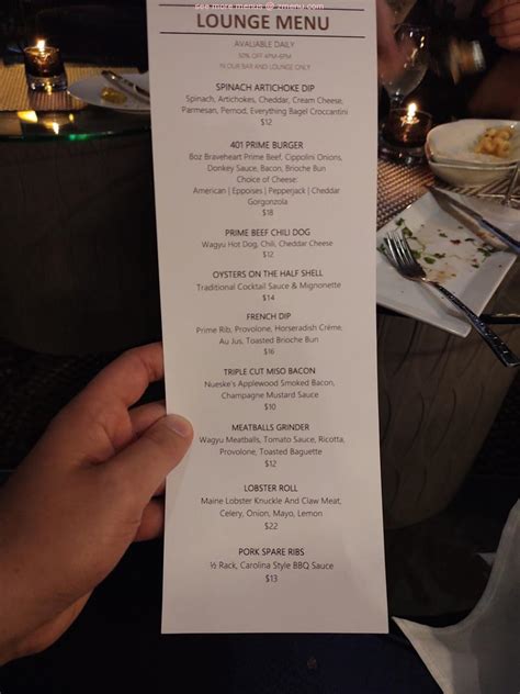 Online Menu of 401 Prime Restaurant, Lancaster, Pennsylvania, 17603 - Zmenu