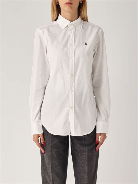 Polo Ralph Lauren slim-fit cotton shirt for women 211891376 White ...