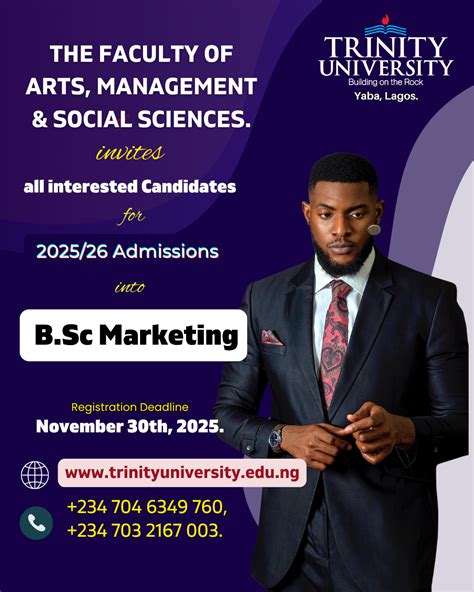 Trinity University Yaba – BSc. Marketing Admission 2025/26 | Apply Now ...
