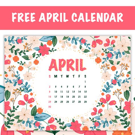 April Printable Calendar