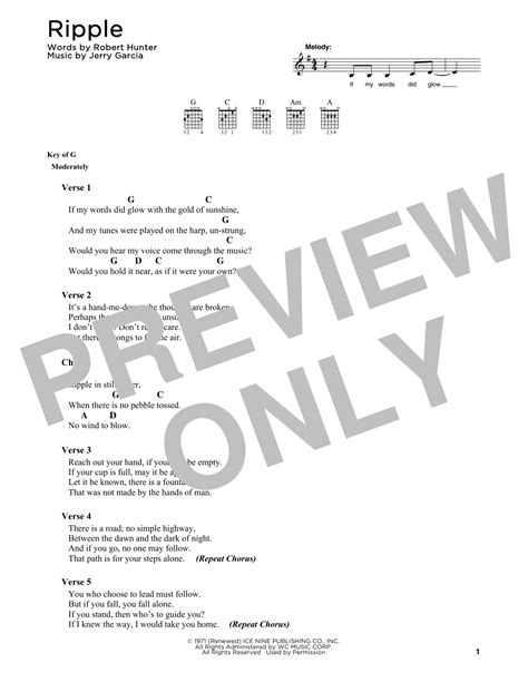 Ripple Guitar Chords