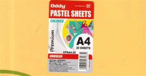 Oddy A4 Multicolor Pastel Sheets 180 GSM (Pack of 20)