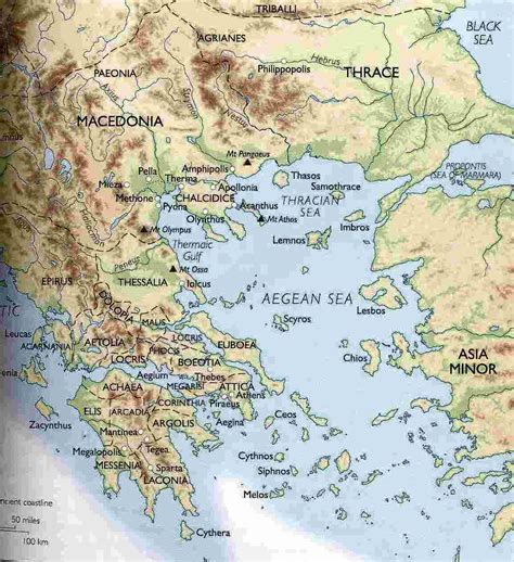Printable Map Of Ancient Greece