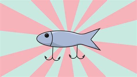 Animation of forming a fishing lure with a rotating background 30922168 ...