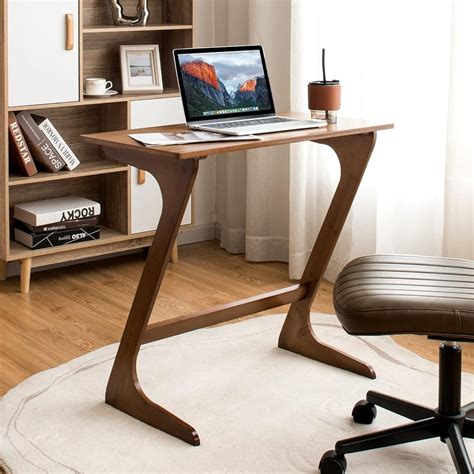 Tangkula Bamboo TV Tray Sofa Side Table, Z-Shaped India | Ubuy