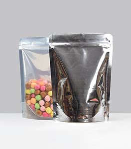 ZYGOMA 25 pcs Standup Pouches For Food Storage, 100Gm Capacity, silver ...