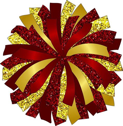 CUSTOM POM - Glitter and Glam Pom Pom Digital Clip Art - Maroon and ...
