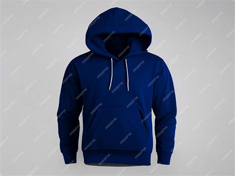 Premium Photo | Simple dark blue hoodie product white background free ...