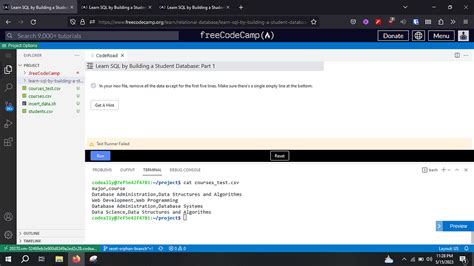 Student Database Project Python SQL 的图像结果