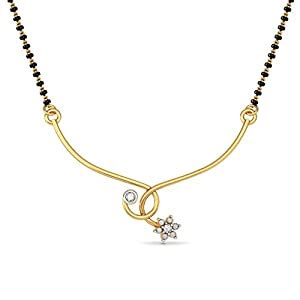 Buy BlueStone Pavitra Collection 18kt Yellow Gold and Diamond Divyashri ...