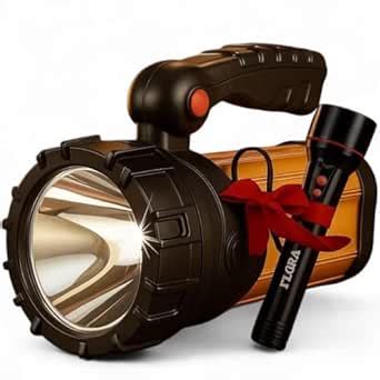 Flysmart Heavy Duty LED Searchlight Long Range + Side Tube Emergency ...