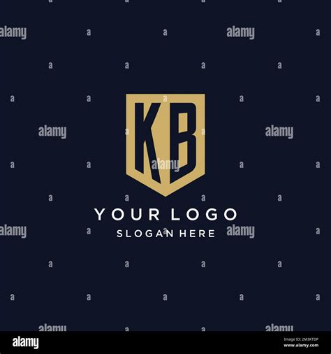 KB monogram initials logo design with shield icon template Stock Vector Image & Art - Alamy