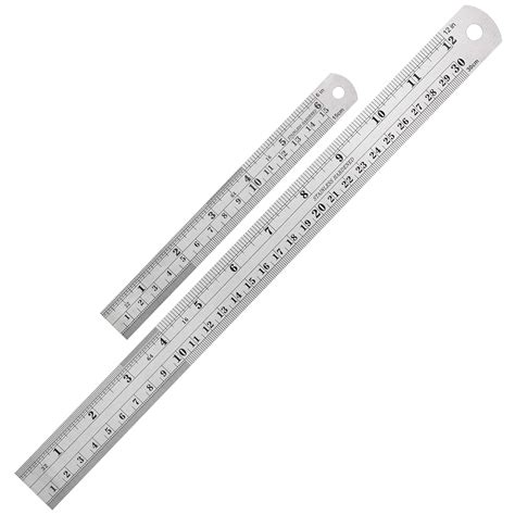 Mr. Pen- Rulers, Metal Ruler, Pack of 2, Ruler 12 inch, 6 inch Ruler ...