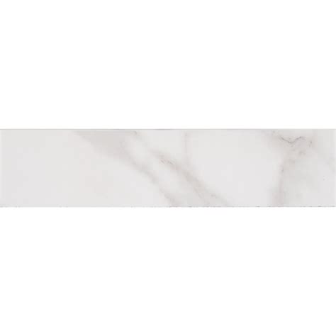 STAINMASTER Calacatta Silver 3-in x 12-in Porcelain Bullnose Tile (0. ...
