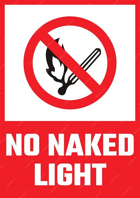 No naked light symbol sign vector illustration isolate on white ...