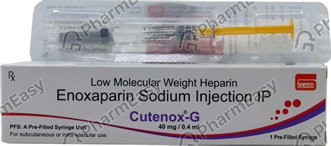 Cutenox G 40 MG Injection (0.4): Uses, Side Effects, Price & Dosage ...