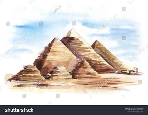 Egyptian Pyramid Drawings