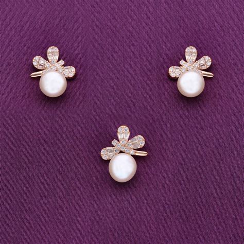 Buy Pearly Crystal Dragonfly Silver Pendant & Earrings Set | Kai Jewel